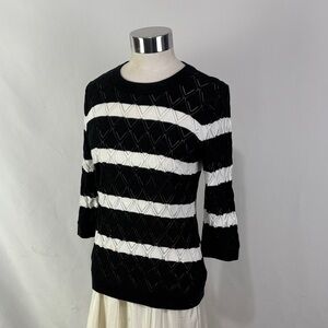 Kinross Black White Striped